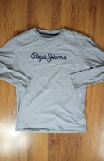 Koszulka Pepe Jeans r. 16yr 176 cm szara dł rękaw bawełna 