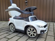 Jeździk pchacz BMW X5 led dźwięki ekoskóra rączka do sterowania