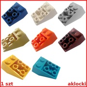 LEGO 3747b SKOS odwrócony 3x2 biały brązowy szary żółty pomarańcz niebieski