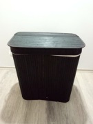 Kosz Na Pranie Składany Drewniany Z Klapą 