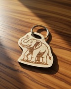 Wesoly Słoń ekskluzywny prezent drewniany brelok grawerowany wyjątkowy 