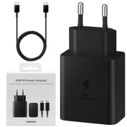Nowa ładowarka sieciowa Samsung 45 W + kabel USB-C 5A 1,8 m | Czarna 4510