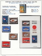 18 Olimpiada Letnia, JAPONIA, Tokio 1964 r., 5 kart wystawowych