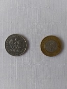 Moneta 1zł, 2zł z 1995r.