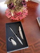 Ekskluzywny zestaw biurowy chrom 