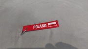Czerwony patriotyczny brelok z napisem Polska WYPRZEDAŻ
