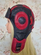 Czapka pilotka skórzana aviator unisex 