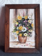 oryginalny obraz olejny aut. Pawla Ptaka drew rama