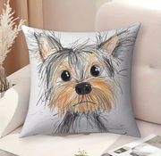 Poszewka na poduszkę Yorkshire terrier minimalizm 40x40, 45x45, 50x50cm