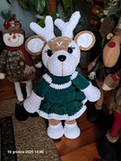 Maskotka na szydełku 50 cm ozdoba świąteczna prezent 