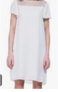 Patrizia Pepe prosta sukienka , zwiewna biała 40/42