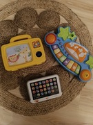 Tablet Fisher Price, telewizorek pozytywka, pianinko gratis 