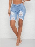 SHEIN SXY Szorty Dżinsowe wysoki stan 