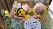 Szydełkowy Bukiet Rękodzieło - Tulipany, Stokrotka, Pszczółka na PREZENT 