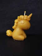 Świeczka z wosku pszczelego jednorożec