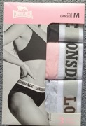 LONSDALE London, figi damskie 3-pak, rozmiar M, 95% bawełna, 5% elastan
