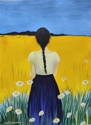 HORYZONT WSPOMNIEŃ – Oryginalna akwarela akwarelka obraz (nie print!)