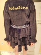 Komplet spodnica bluzka welur rozmiar M