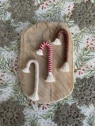 Lizaki choinkowe makrama boho candy cane święta laseczki świąteczne