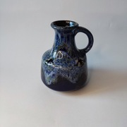 Wazonik ceramiczny szkliwiony z uchem - lata 60 - sygnowany