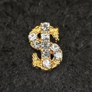 Ozdoby 3d, biżuteria z cyrkoniami, charms -  dollar sign, 1szt.