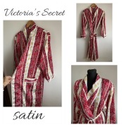 Victoria’s Secret satynowy szlafrok kwiaty aniołki