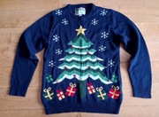SWETER ŚWIĄTECZNY z choinką rozmiar M