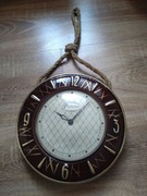 Ceramiczny zegar ścienny Prazisa lata 50.