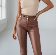 Spodnie woskowane DIOR By Me - camel XS