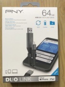Pendrive 64GB PNY Duo-Link USB i Lightning, nowy