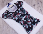 NEXT**Bluzka Wiązana Wzór grafit Falbanka**S/M/L