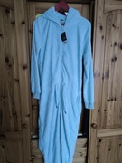 Lidl esmara Kombinezon damski pluszowy niebieski piżama ciepła  S  polarowa