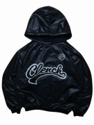 Czarna Bluza z kapturem clench retro vintage 90s 80s fubu hip hop boxy