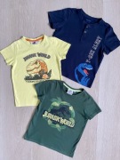T-shirty koszulki chłopięce Jurassic World dinozaury t-rex 110