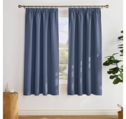 2 Zasłony 132x183cm. Zaciemniające Termiczne Z Taśmą Marszczącą