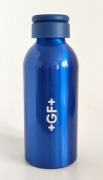 Butelka na wodę sportowa Gadżet z logo GF aluminiowa granatowa 585ml