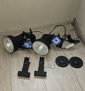 Kolekcjonerskie kinkiety PRL POLAM – 2 szt. | industrial vintage 