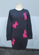 Długi bawełniany sweter w pieski