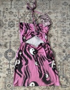 Sukienka mini New Girl Order L wiązana wycięcia