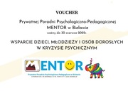 VOUCHER  Prywatnej Poradni Psychologiczno-Pedagogicznej Mentor w Bielawie