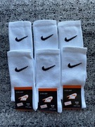 Skarpetki Nike 6 par białych 36-40 uniwersalne na sport LATO
