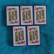 Zestaw 5 bardzo dobrych talii do pokera lub brydża 