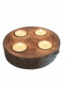 Świecznik z drewna jodłowego