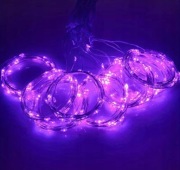 Kurtyna świetlna LED 3*3 m Fioletowa z pilotem 