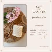Pearl candle - świeca sojowa, ozdoba, urodziny, prezent, podziękowanie