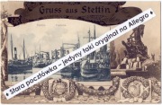 STETTIN SZCZECIN Wolny Port promy parowce gryf Stowarzyszenie Cyklistów1908