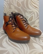 Rieker - Damskie Brązowe Sztyblety - Nowe Buty Skóra Rozmiar 38