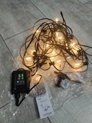 Girlanda swietlna solarna/usb 10 m 15 żarówek