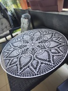 Mandala 70 cm szydełkowa ananasy rękodzieło handmade