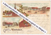 GRUSS AUS KLETZKO, Kłecko k. Gniezno (Gnesen) Litografia, kościoły 1899